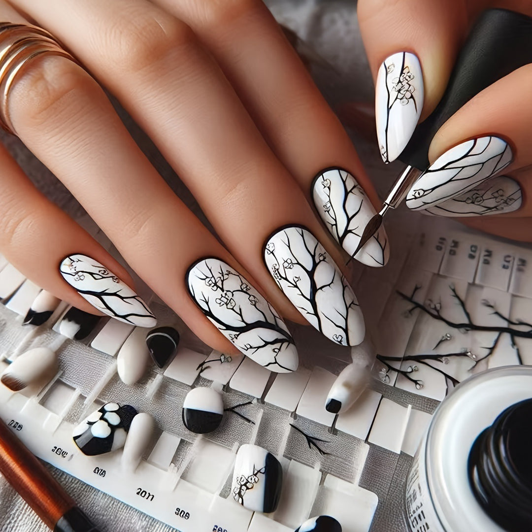 Artificial nails with elegant floral design Kalsten