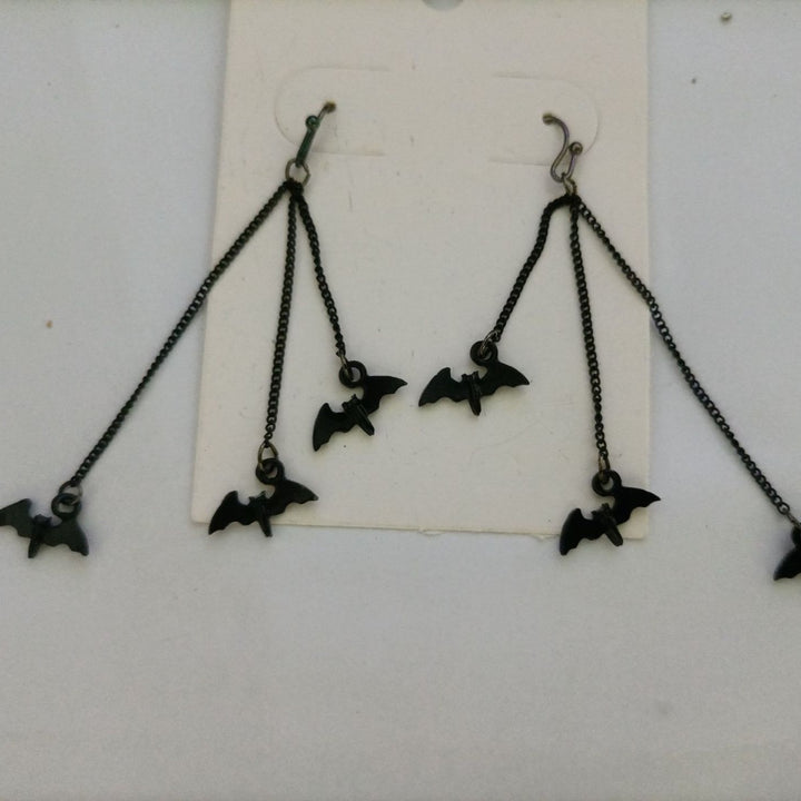 Gothic Bat Dangle Earrings Kalsten