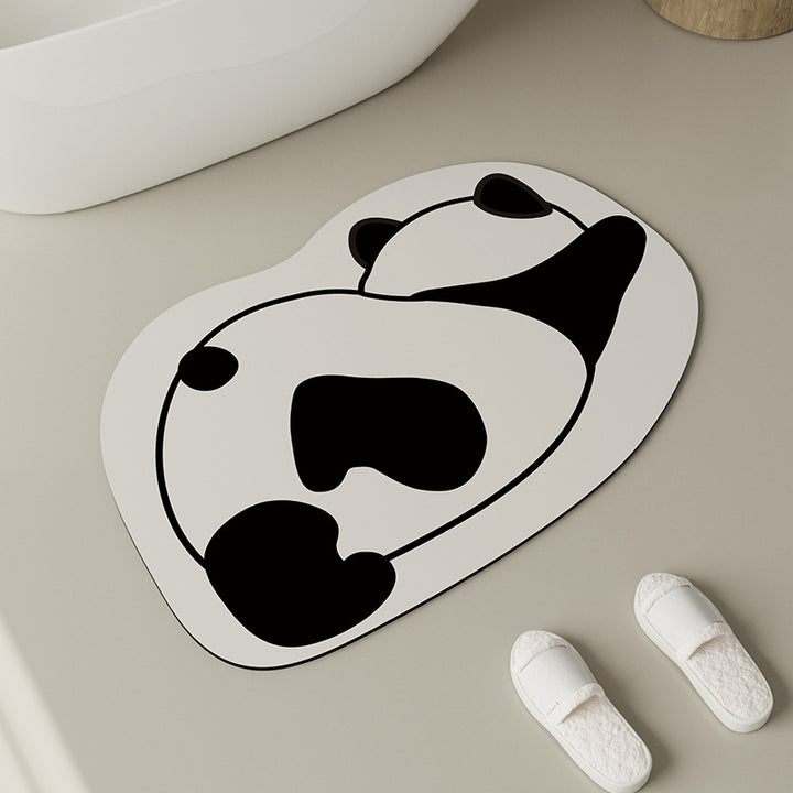 Cute Panda-Themed Bath Mat Kalsten