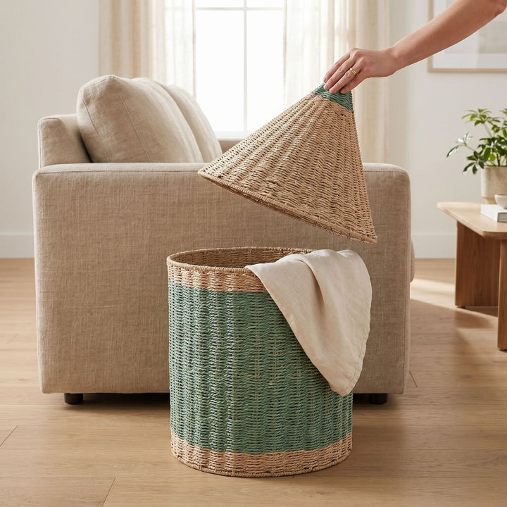 Storage basket with lid Kalsten