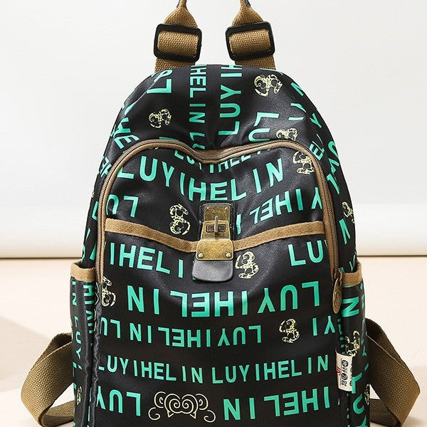 Floral Print Canvas Backpack Kalsten