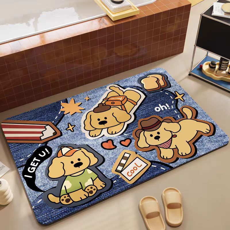 Cartoon-Themed Bath Mat