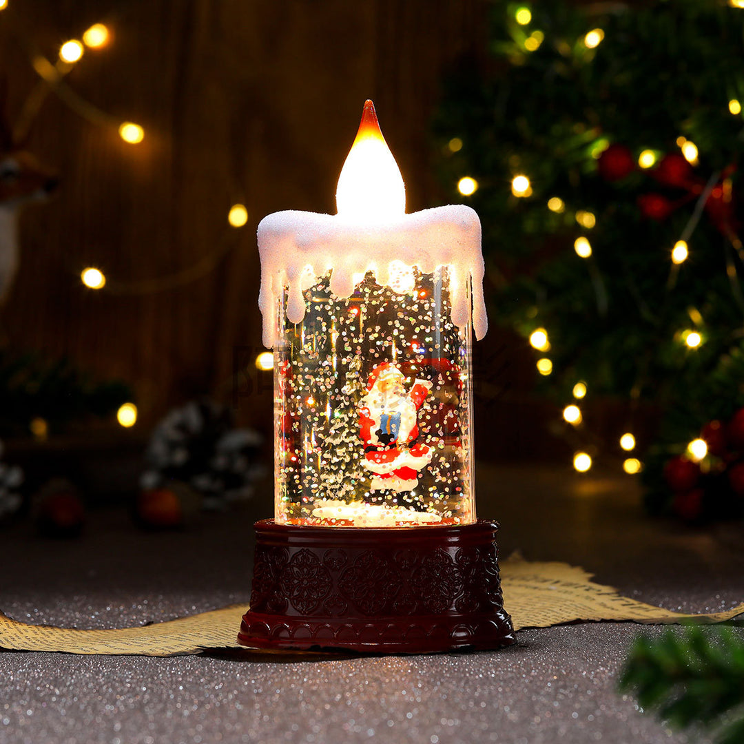 LED Illuminated Snow Globe Candle Decoration Kalsten