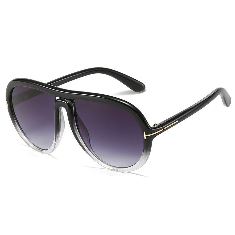 Oversized Fashionable Transparent Pink Sunglasses Kalsten