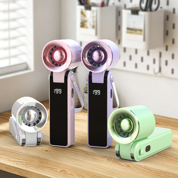 Women's Portable Hand Fan with LED Display Kalsten