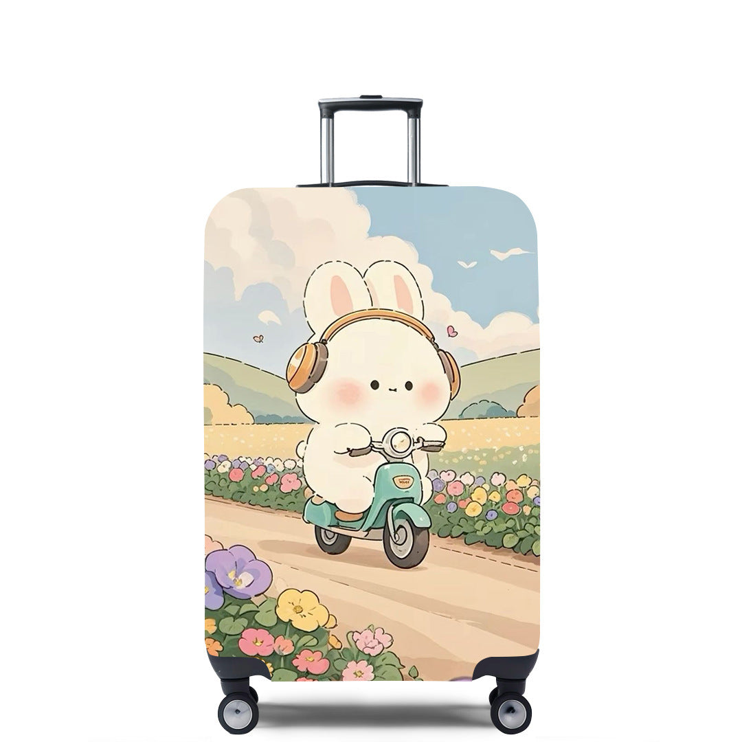 Unisex Hard Shell Suitcase with Creative Travel Motif Kalsten