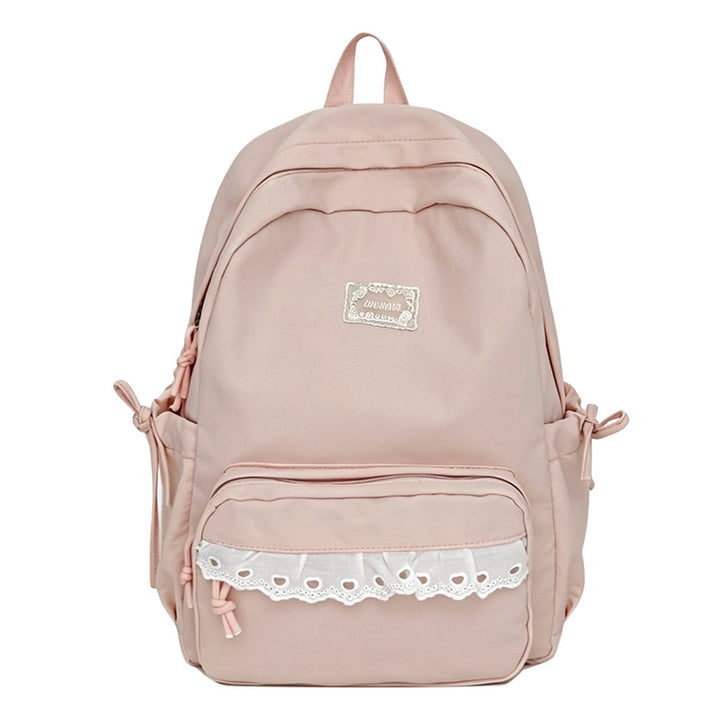 Decorative Lace-Trimmed School Backpack Kalsten