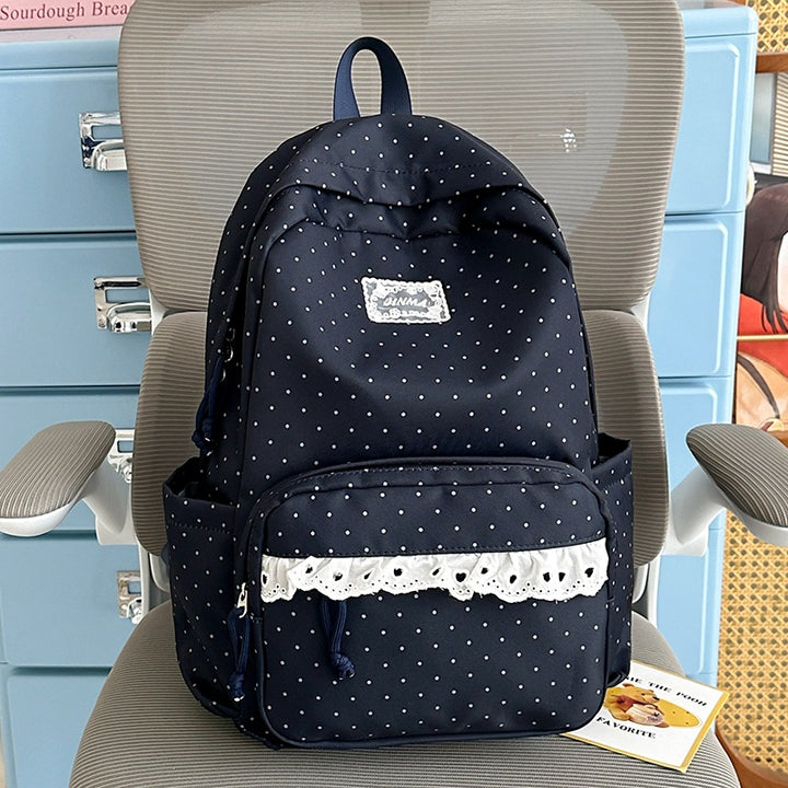 Charming Polka Dot School Backpack Kalsten