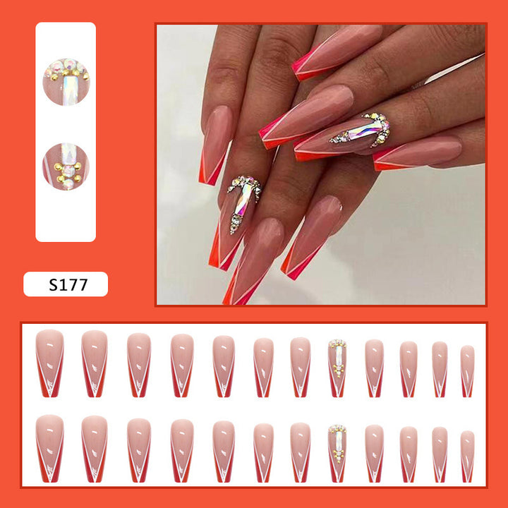 Acrylic nail tips with neon decoration Kalsten