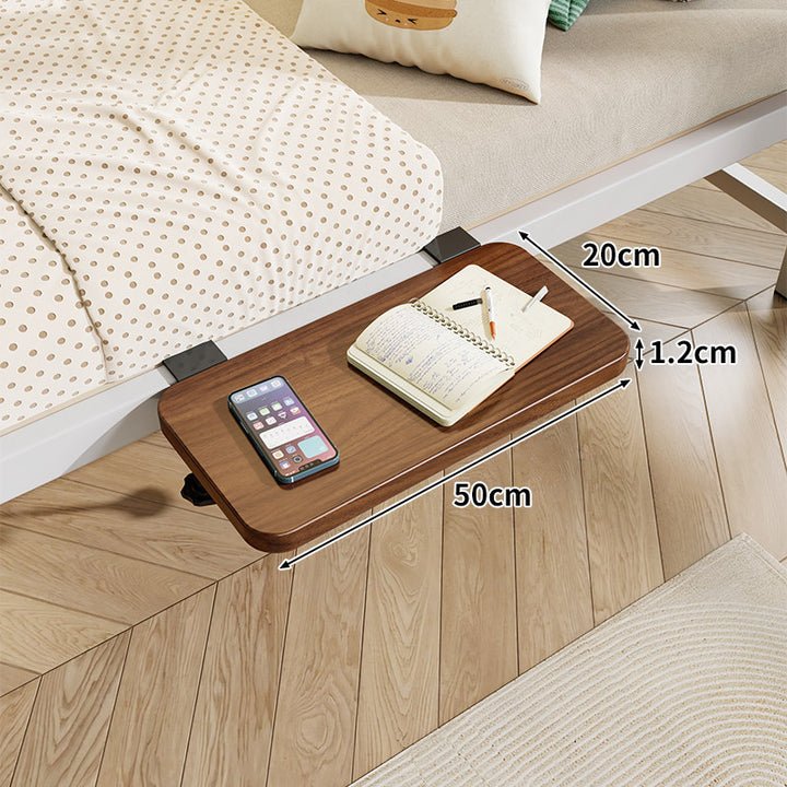 Clamp-On Floating Bedside Shelf with Bamboo Top and Slim Profile