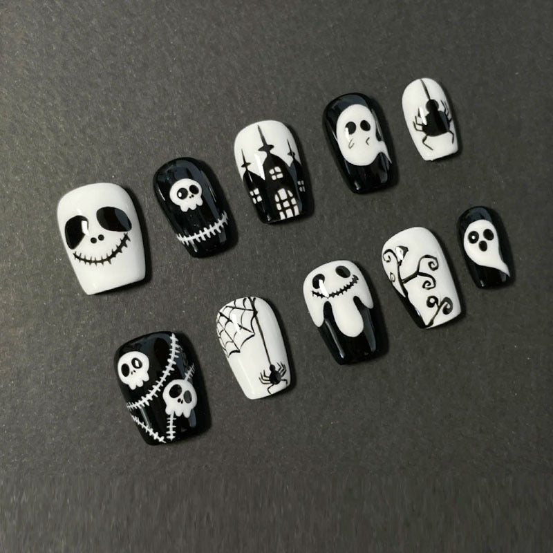 Playful Cat-Themed Press-On Nail Art Kalsten