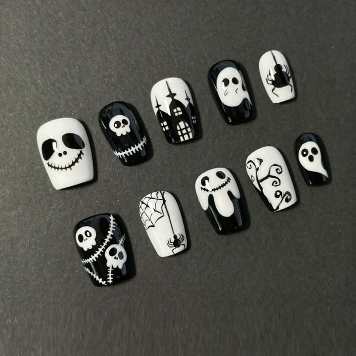 Playful Cat-Themed Press-On Nail Art Kalsten