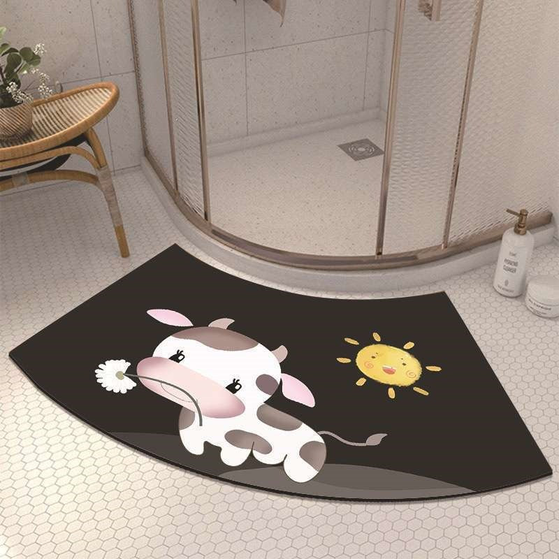 Cute Cow Theme Bath Mat