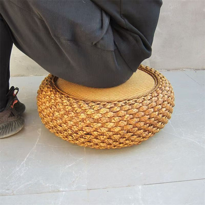 Handcrafted Braided Seat Pouf Kalsten