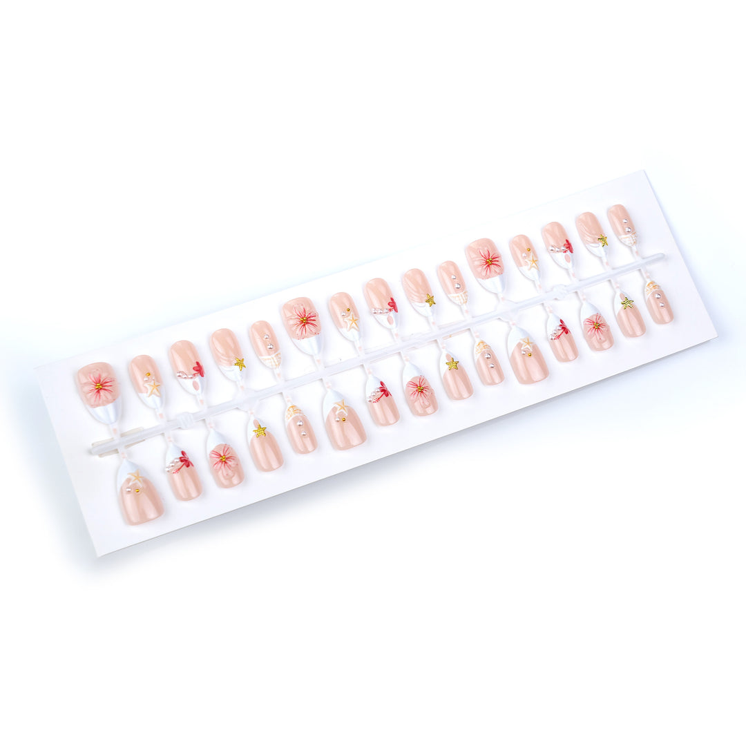 Premium Artisan Shell-Embellished Nail Art