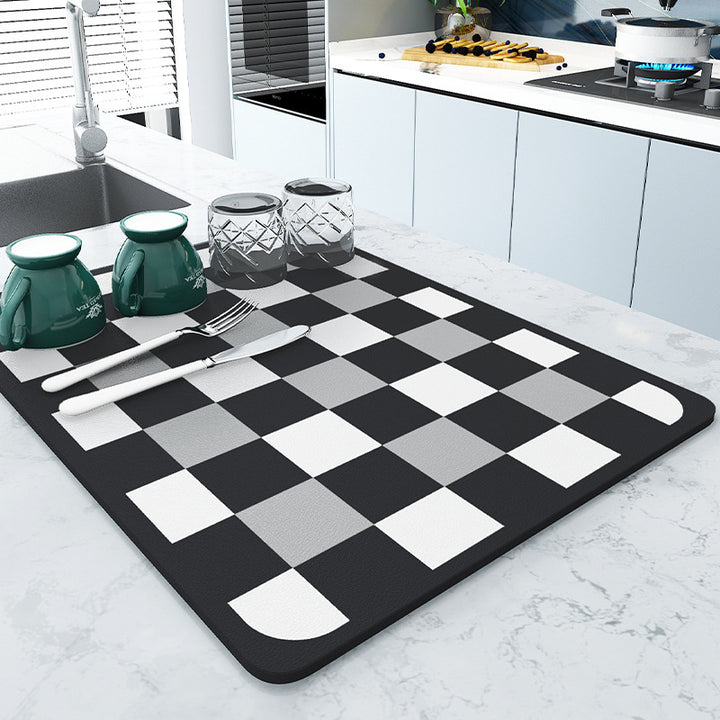 Stylish Checkerboard Kitchen Mat Kalsten