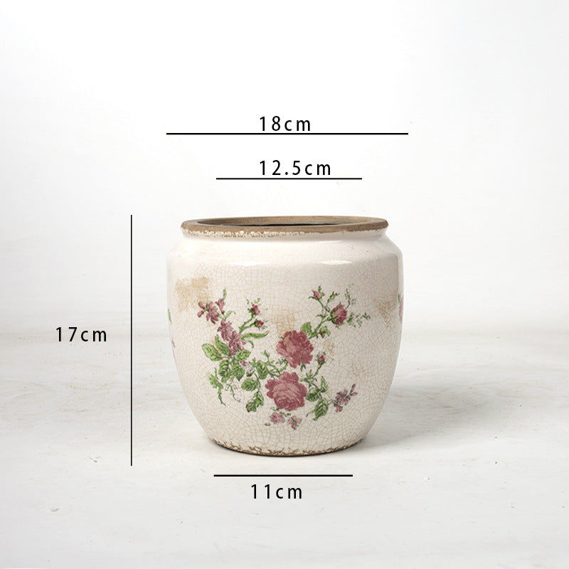 Floral Ceramic Plant Bowl Kalsten