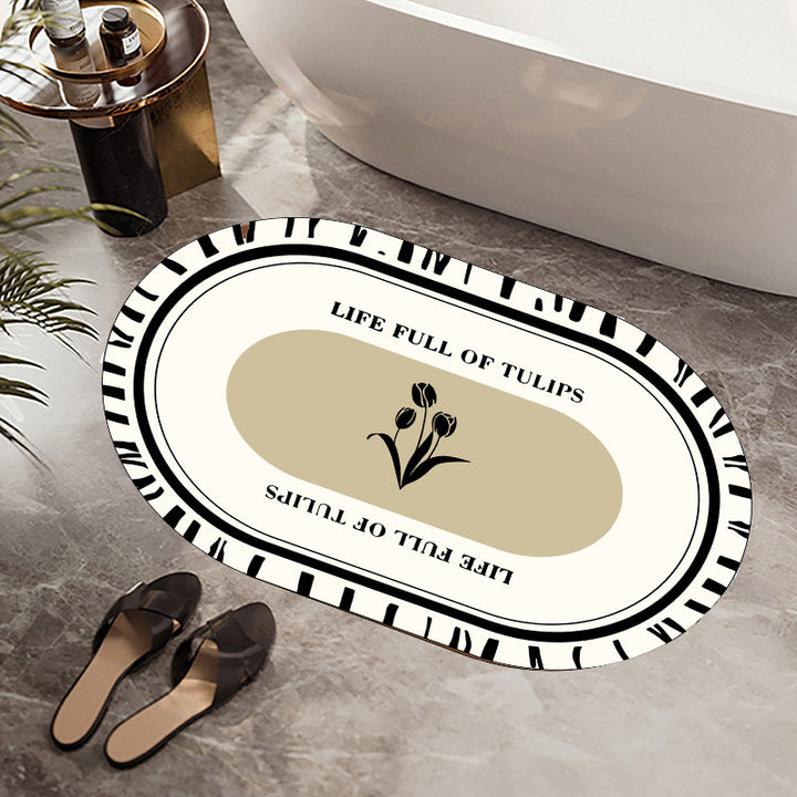 Floral Patterned Bath Mat