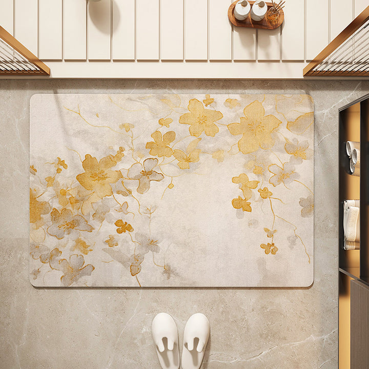 Floral Patterned Entryway Mat