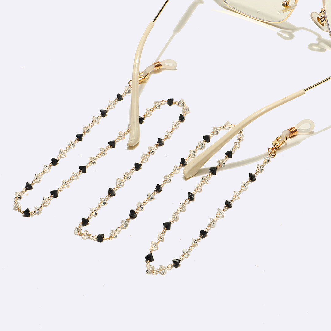 Fashionable Heart-Shaped Beaded Eyewear Chain Kalsten