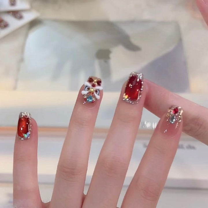 Artificial nails with luxurious 3D decorations Kalsten