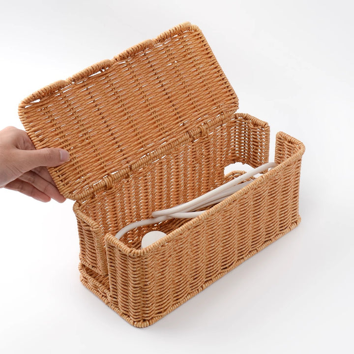 Storage Box Made of Woven Rattan Kalsten