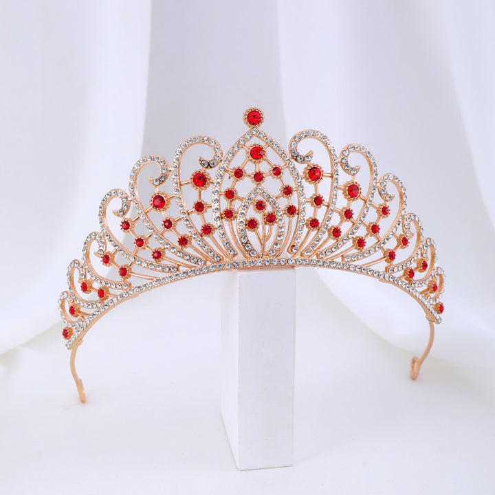 Ladies Elegant Rhinestone Tiara with Floral Details Kalsten