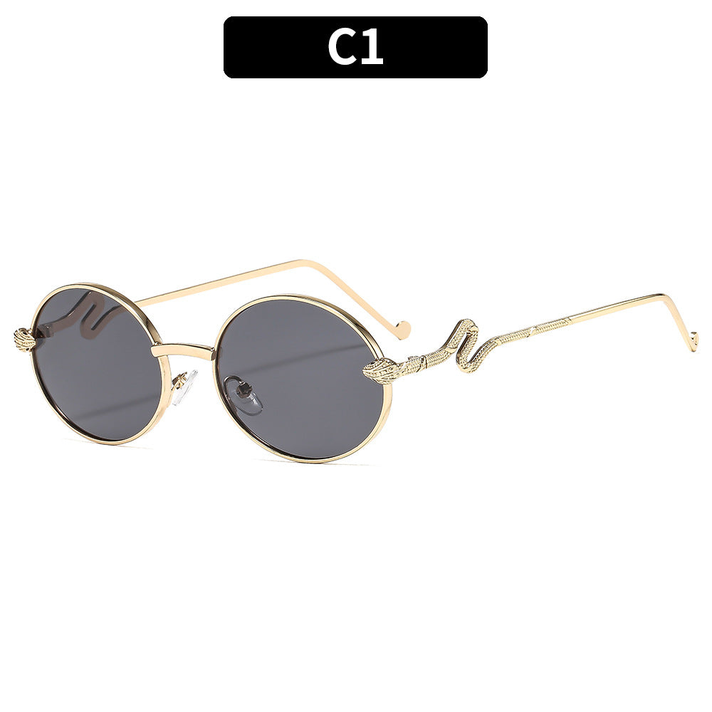 Artistic Round Frame Sunglasses