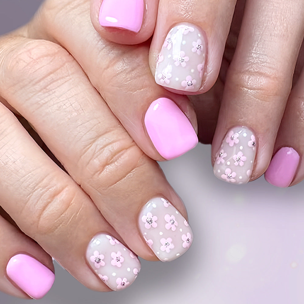 Floral Themed Press-On Nail Art Set Kalsten