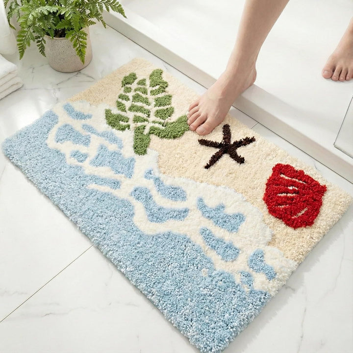 Flower Pattern Bath Mat
