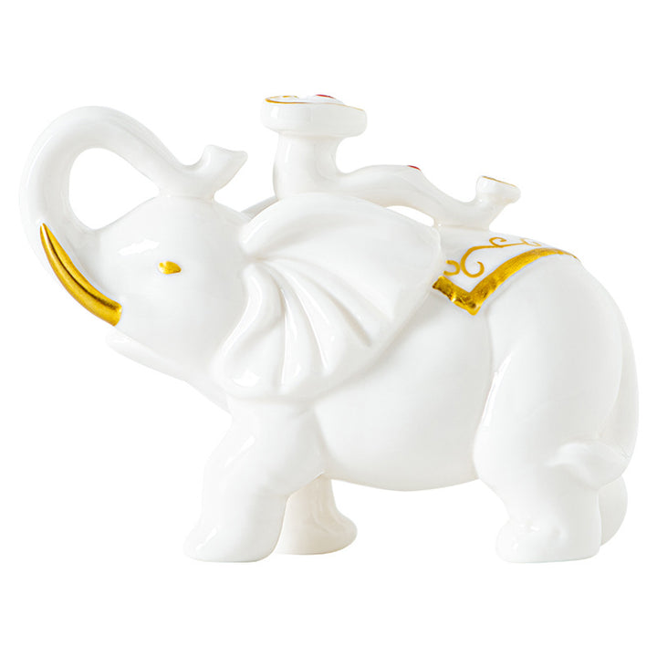 Elegant elephant figurine made of high-quality ceramic Kalsten