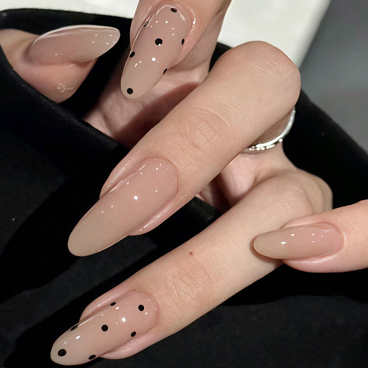 Elegant Long Almond Press-On Nail Art Kalsten