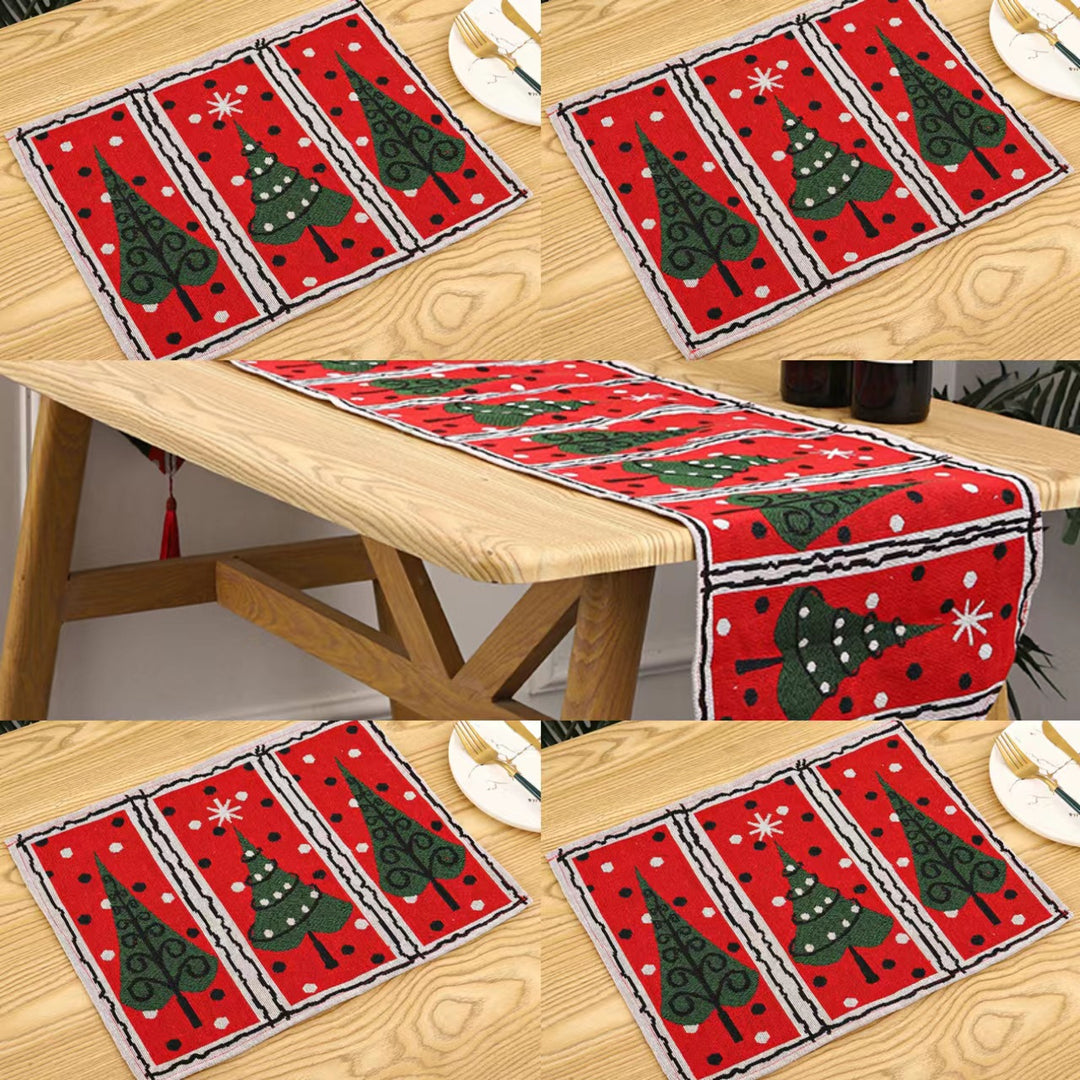 Festive tablecloth with Christmas tree motif Kalsten