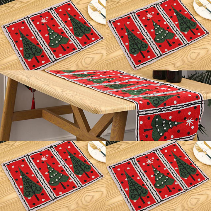 Festive tablecloth with Christmas tree motif Kalsten