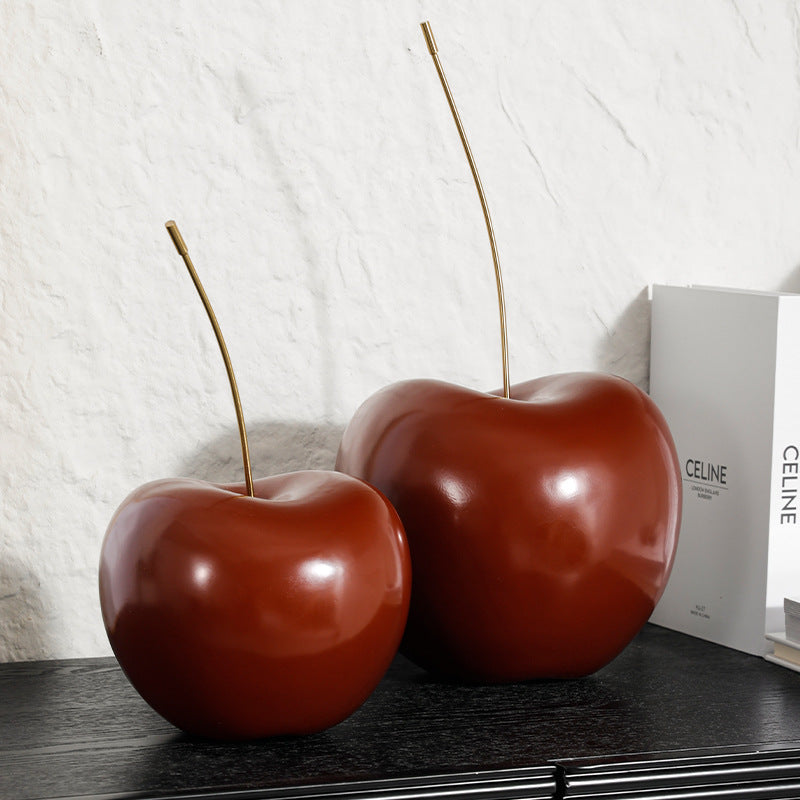Decorative Golden Apple Sculpture