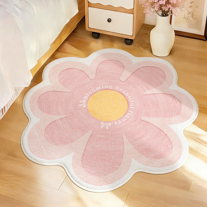 Flower-Shaped Decorative Area Rug