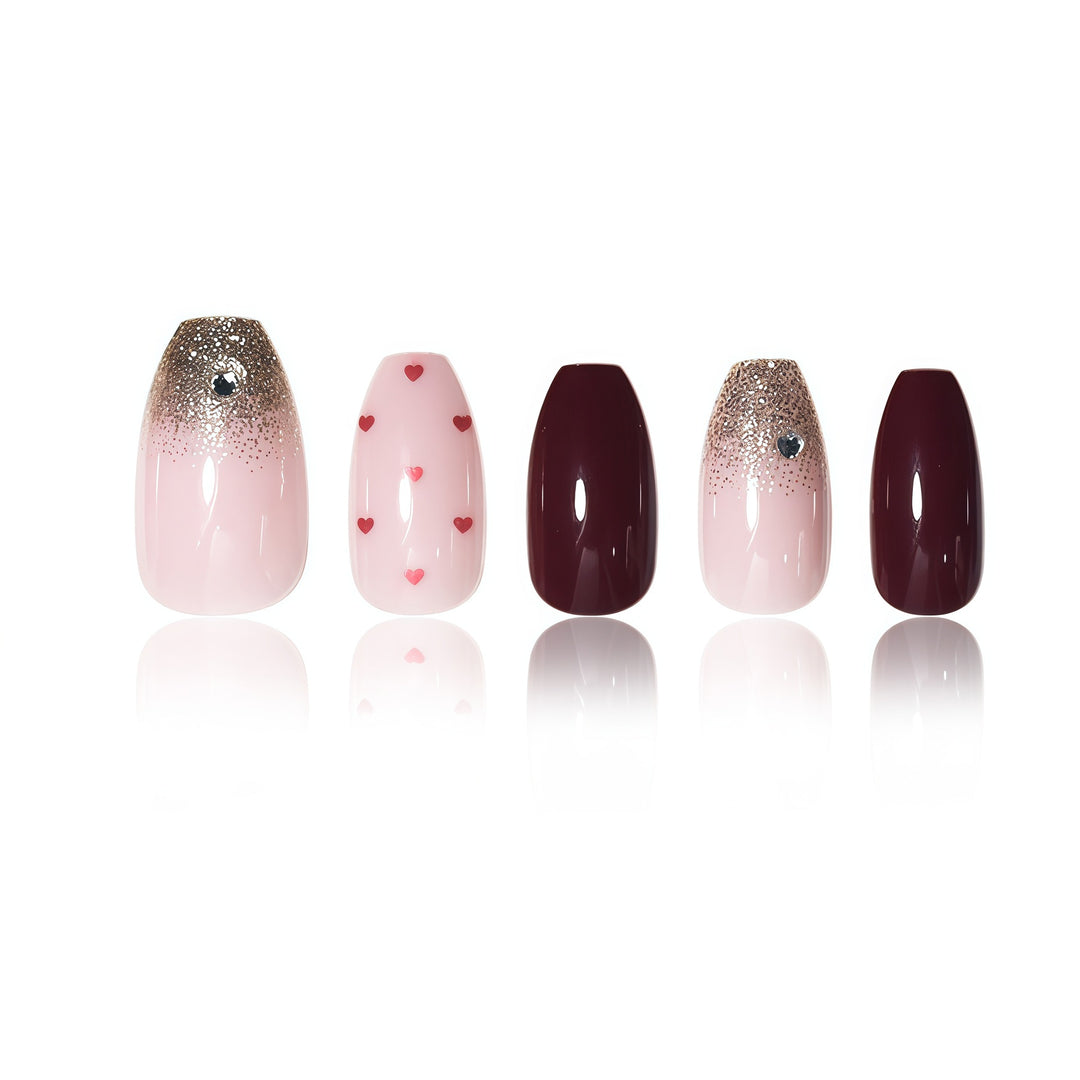 Heart-Themed Nail Art Extensions Kalsten