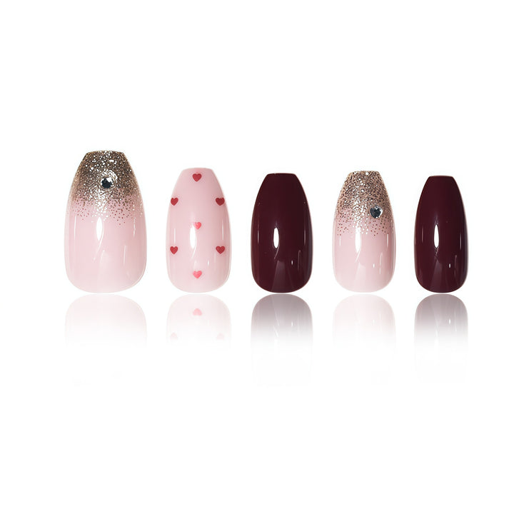 Heart-Themed Nail Art Extensions Kalsten