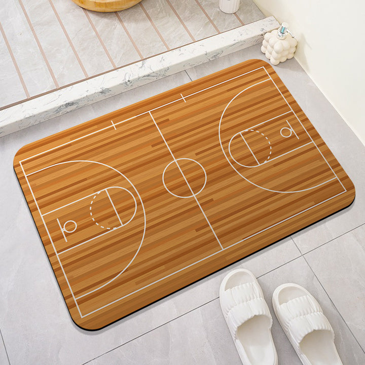 Baseball Theme Bath Mat