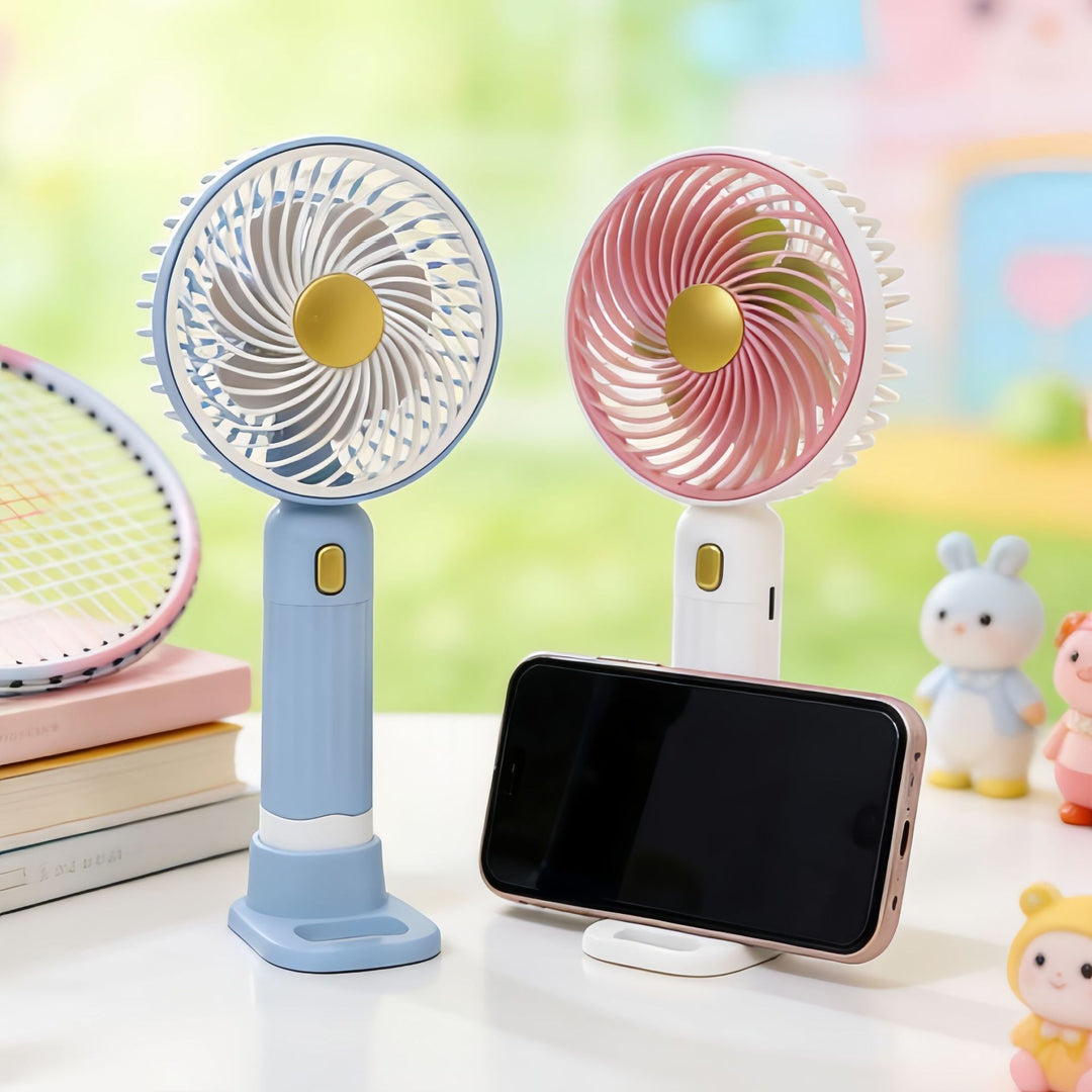 Women Portable Mini Hand Fan with USB Charging Function and Multiple Speed Levels Kalsten