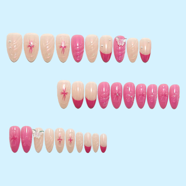Artificial nails with floral accents Kalsten