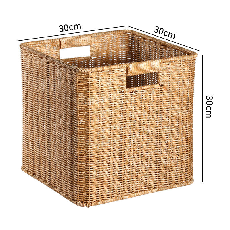 Handcrafted Rectangular Wicker Storage Bin Kalsten