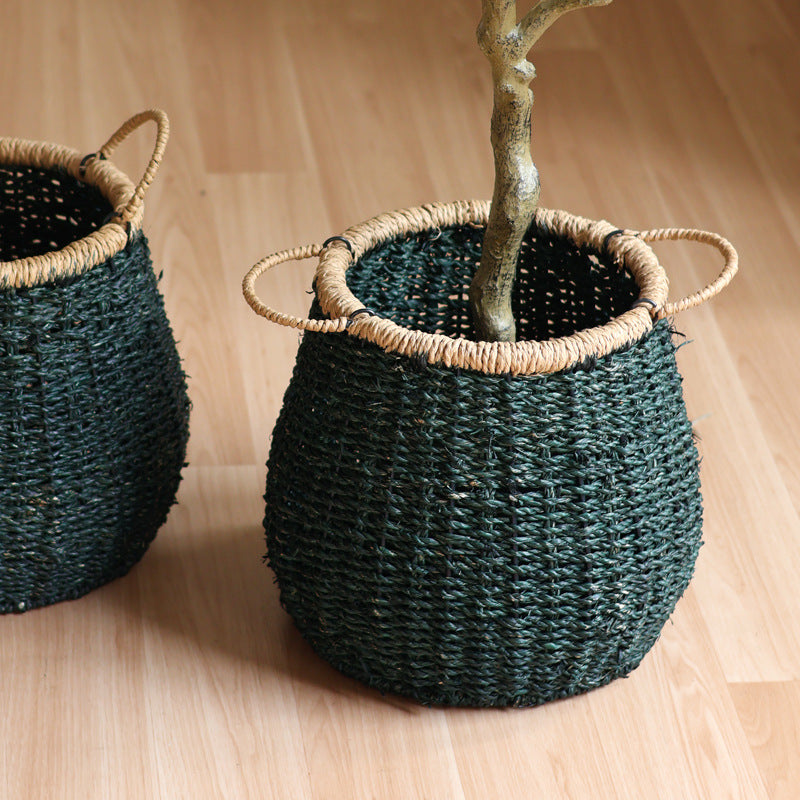 Handcrafted storage basket with natural details Kalsten