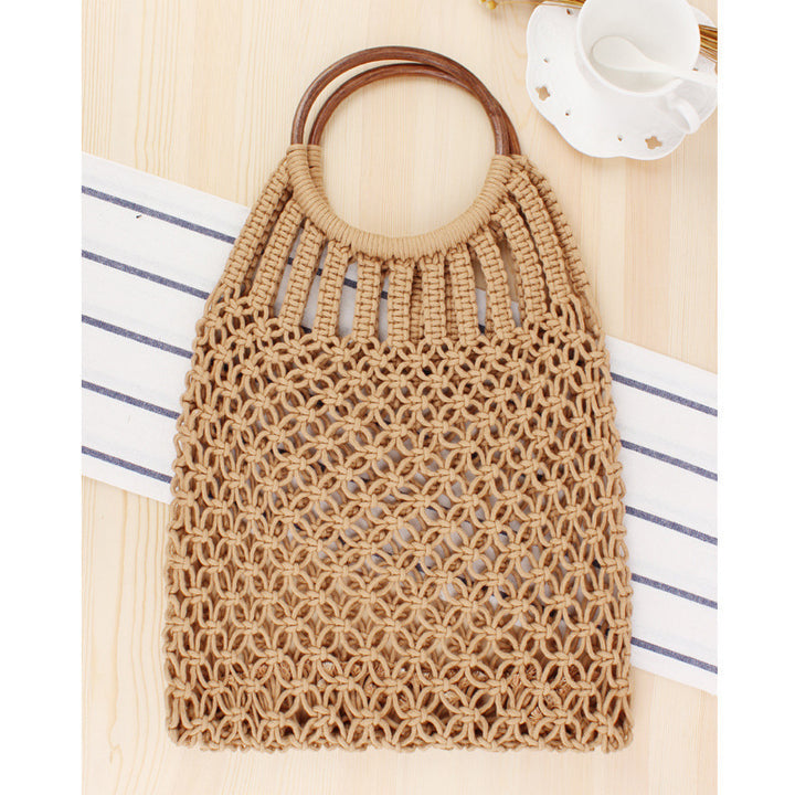 Tote bag with braided net design and practical inner bag Kalsten