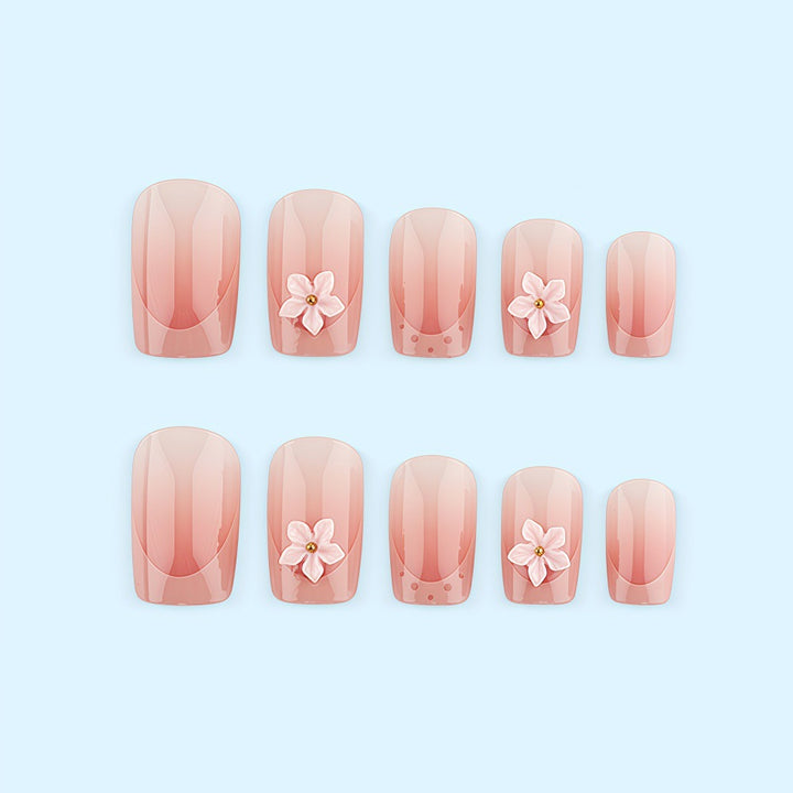 Artificial nails with 3D flower design Kalsten