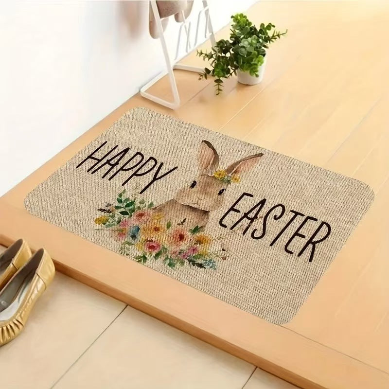 Floral Themed Welcome Mat Kalsten