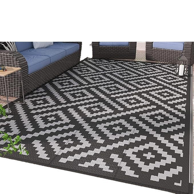 Geometric Patterned Outdoor Area Mat