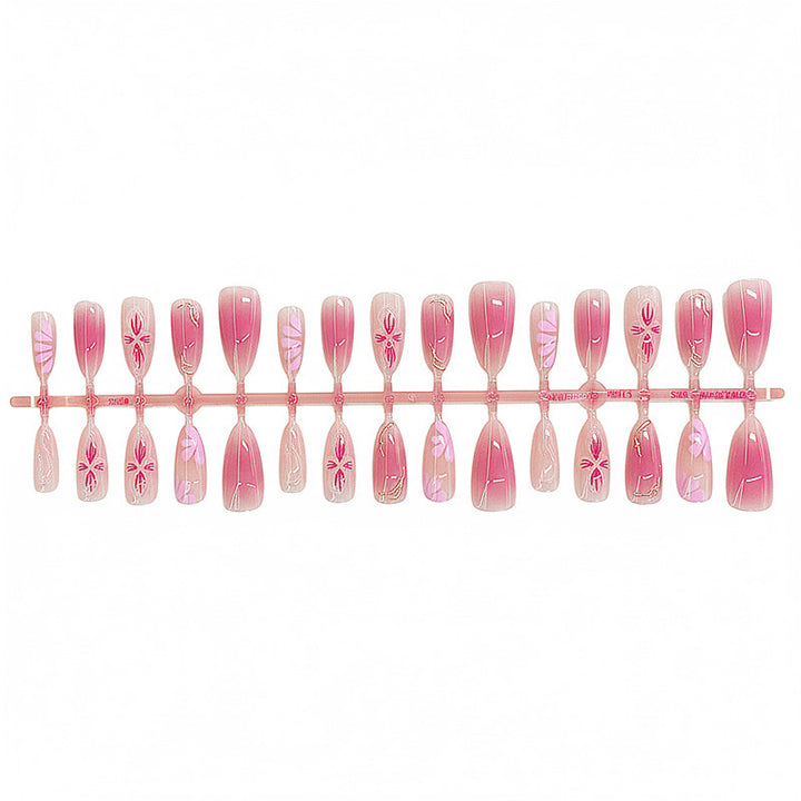 Artistic Floral Ombre Press-On Nail Set Kalsten