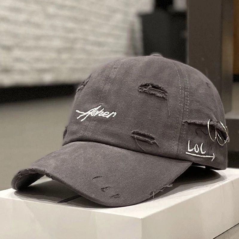 Distressed Denim Baseball Cap