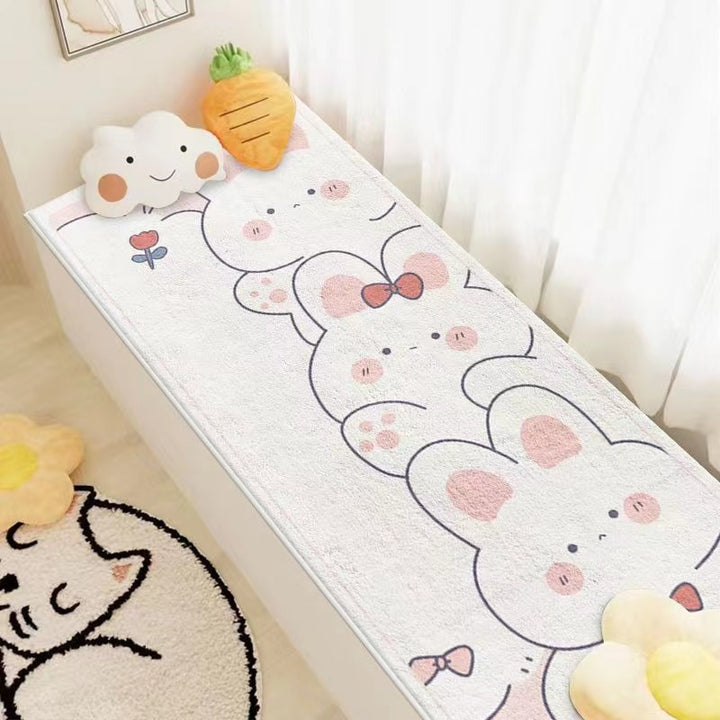 Plush Cartoon Dog-Themed Bath Mat